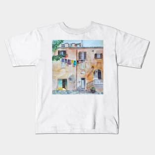 A painted bike ride - La bicicletta Kids T-Shirt